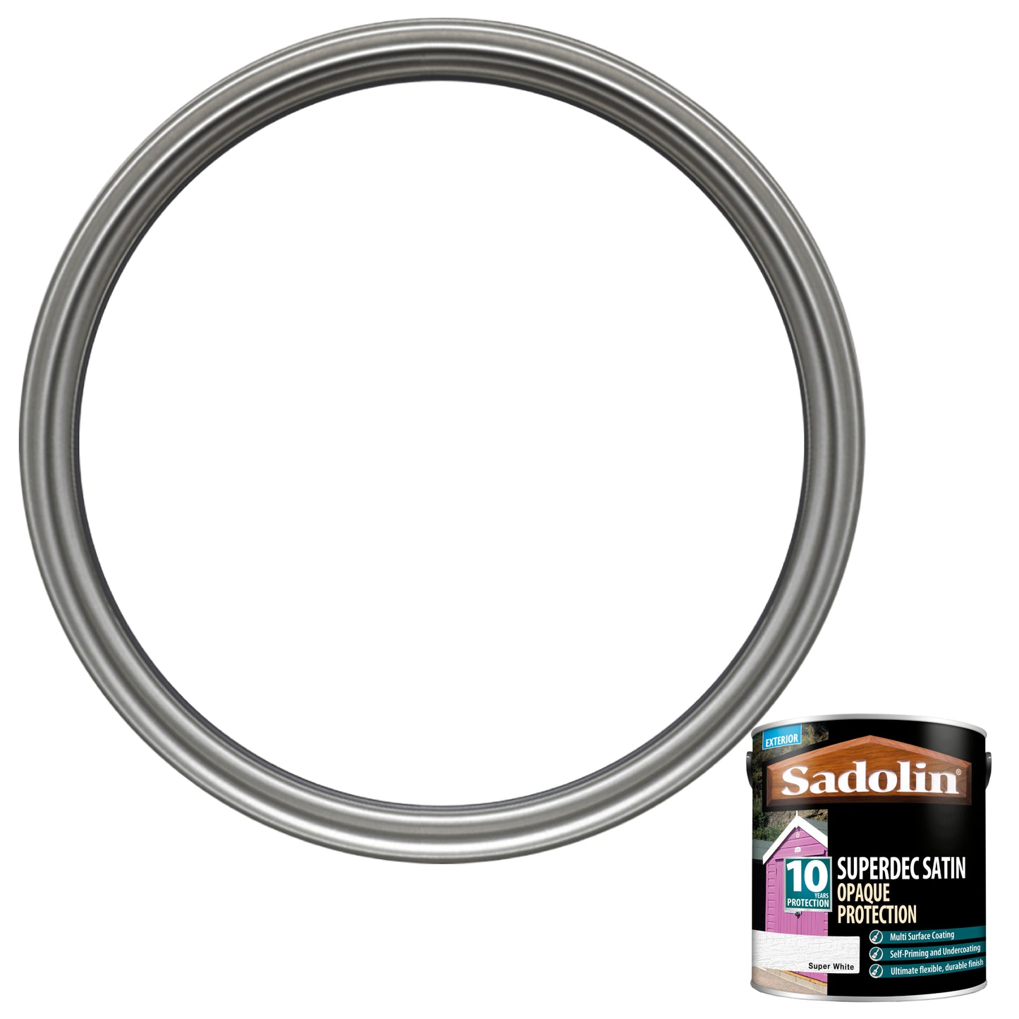 Sadolin Superdec Satin - Opaque Exterior Wood Finish with 10 Year Protection - Super White