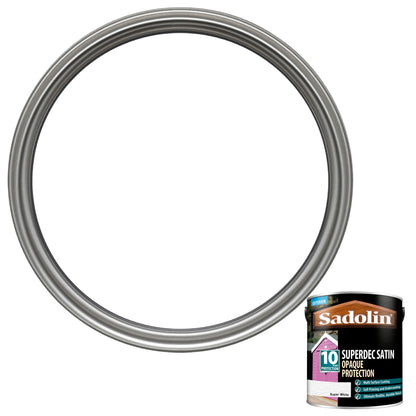 Sadolin Superdec Satin - Opaque Exterior Wood Finish with 10 Year Protection - Super White