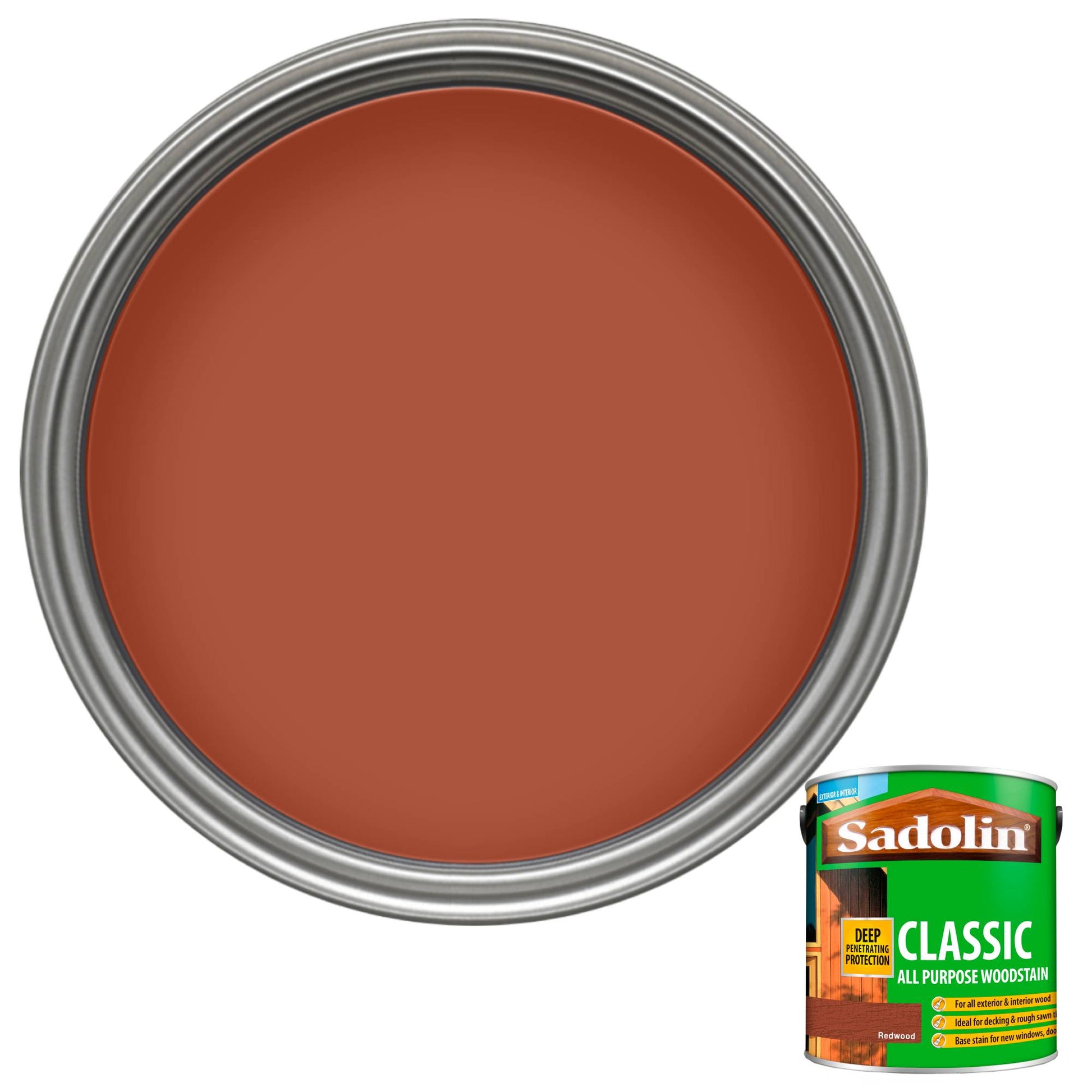 Sadolin Weatherproof Interior and Exterior Wood Stain - Redwood