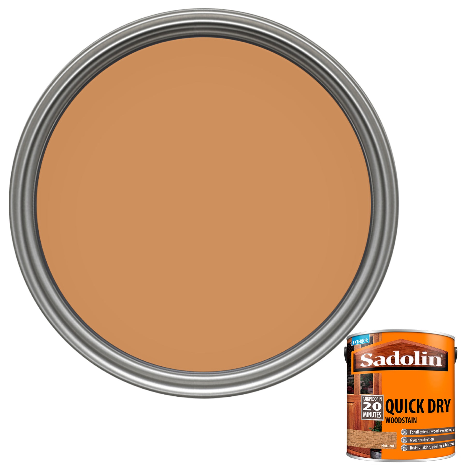 Sadolin Quick Dry Long-Lasting Exterior Woodstain with Six Year Protection - Natural