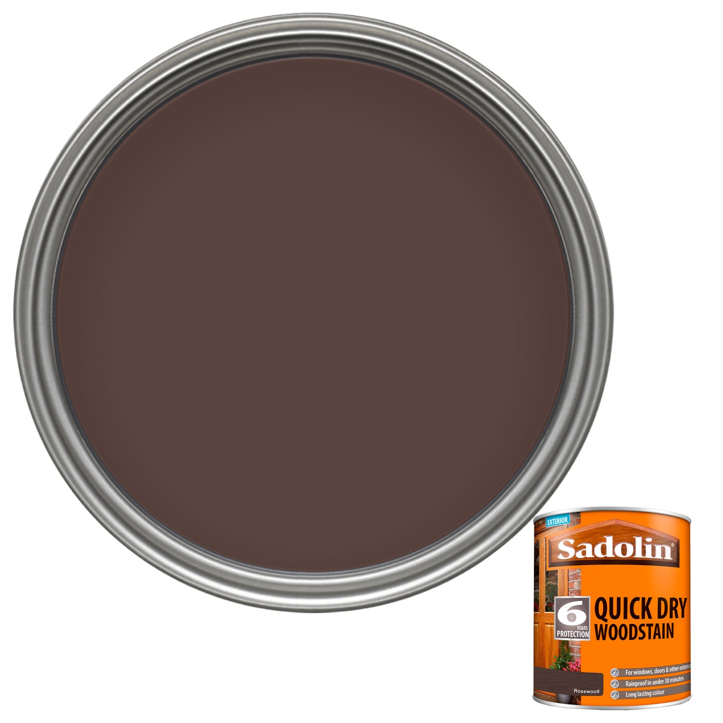 Sadolin Quick Dry Long-Lasting Exterior Woodstain with Six Year Protection - Rosewood