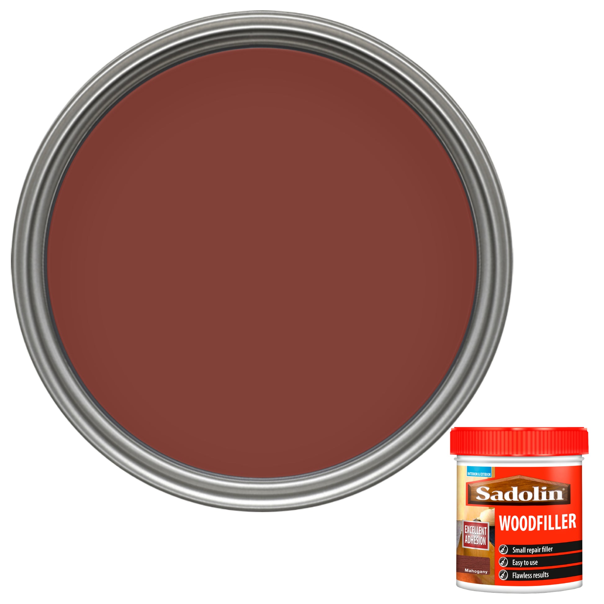 Sadolin Woodfiller for Small Repairs to Interior and Exterior Wood - Mahogany - 250ml