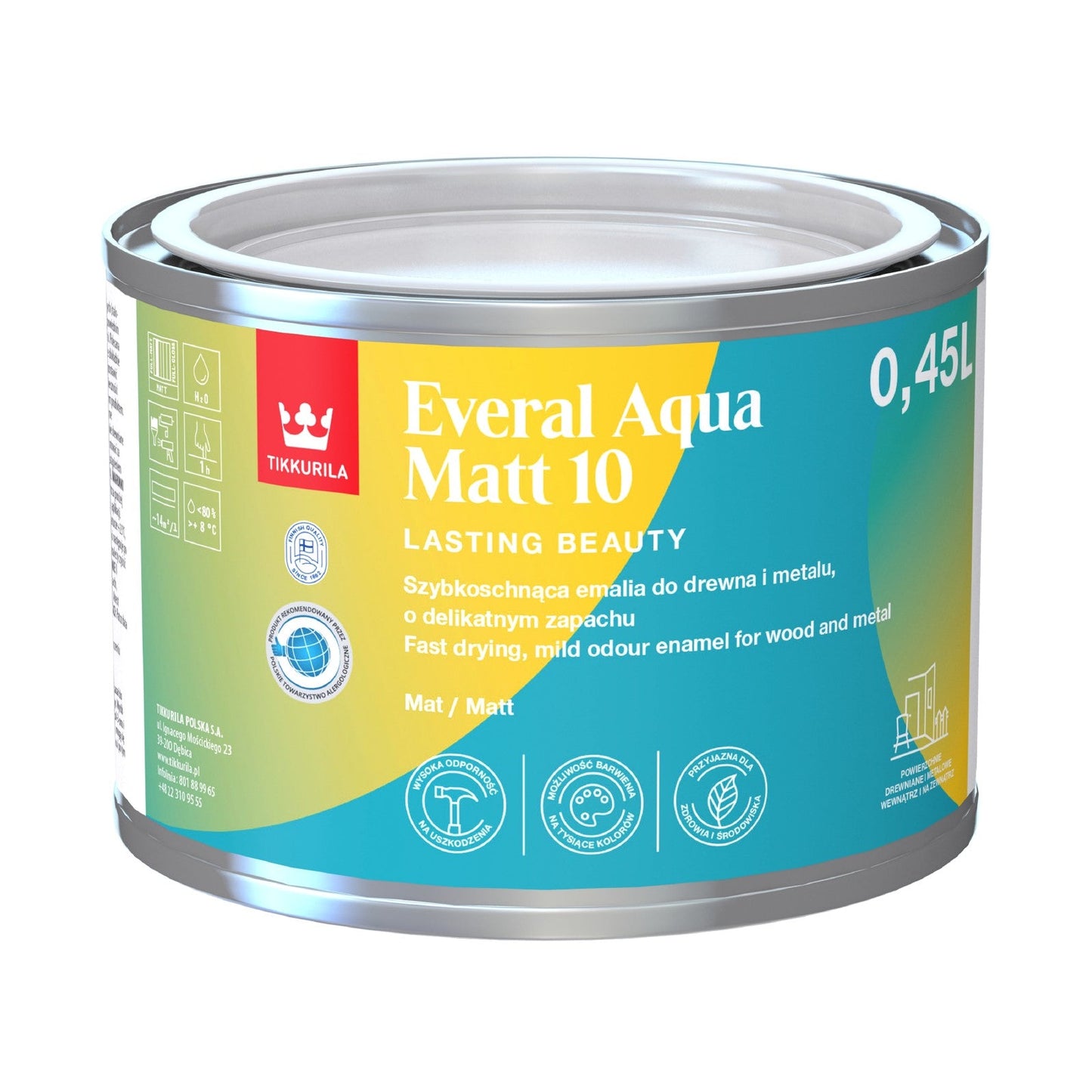 Everal Aqua Matt [10] Acrylic Enamel Paint - Tinted Colour