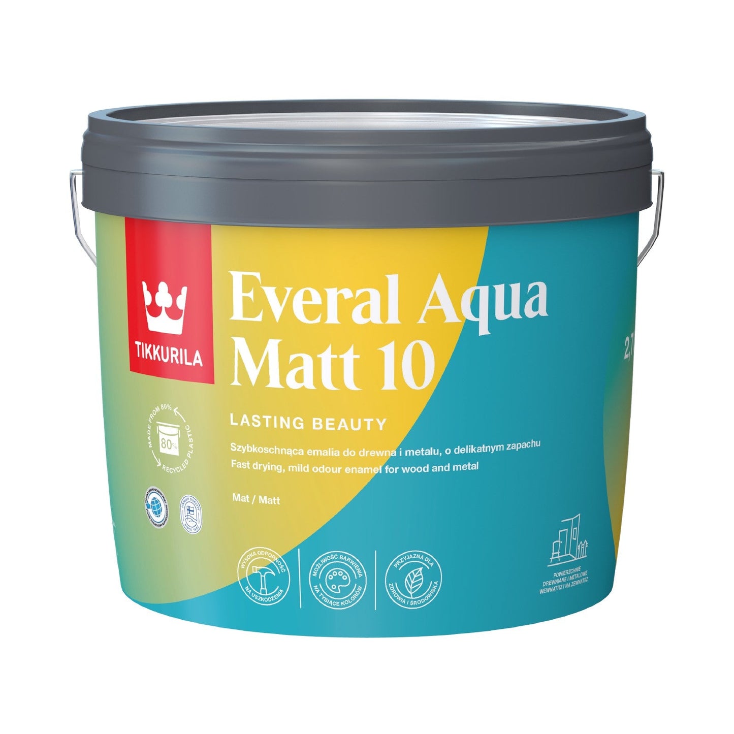 Everal Aqua Matt [10] Acrylic Enamel Paint - Tinted Colour